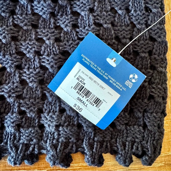 NWT black crocheted AJC lined crop top S - Picture 5 of 9